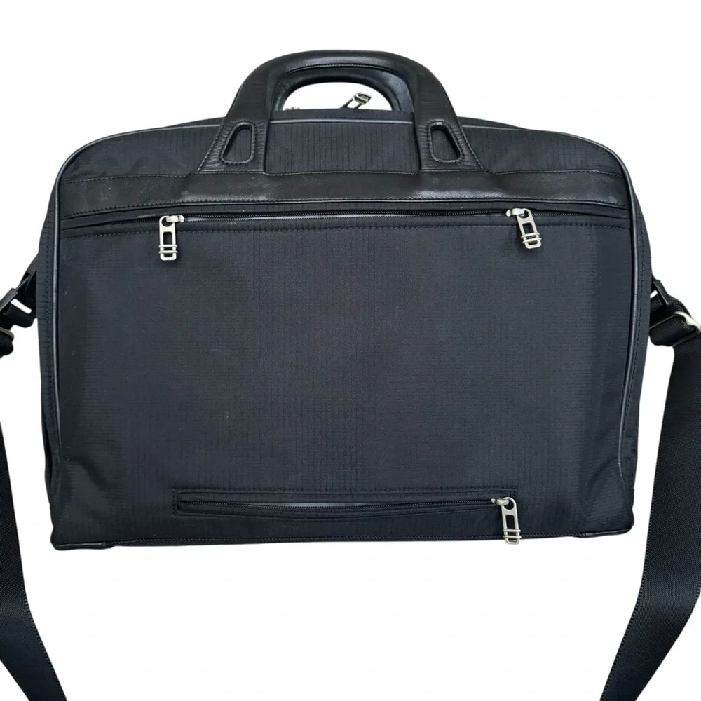 TUMI Alpha Laptop Bag Briefcase Black Ballistic Nylon Travel Bag